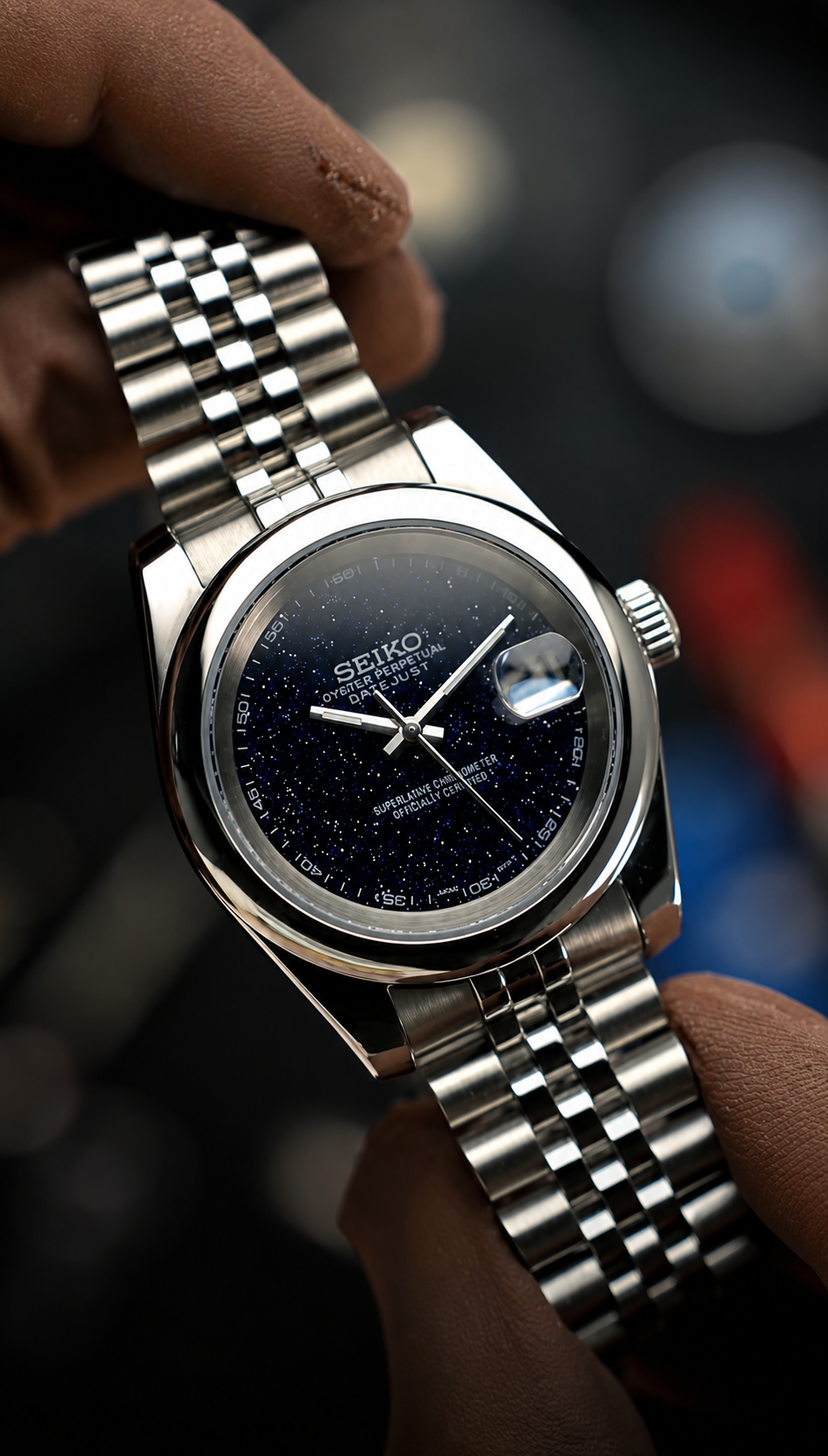 Seiko Mod Datejust "Galaxy Black"
