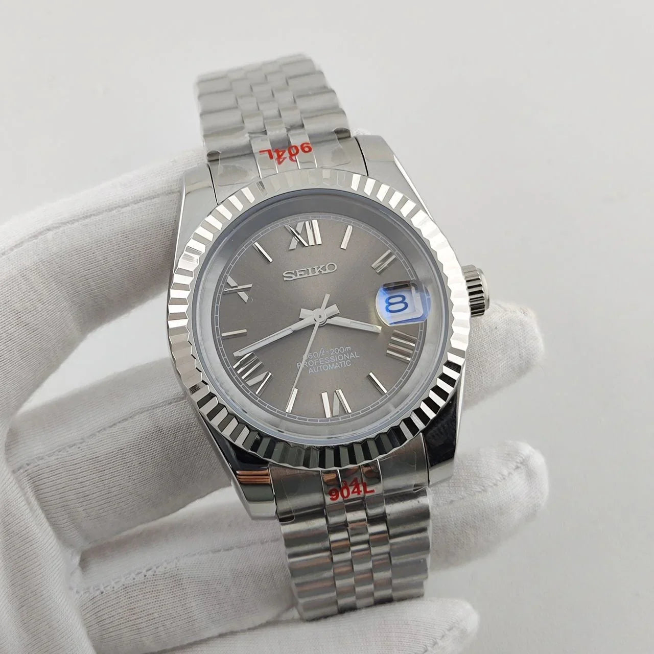 Seiko Mod Datejust "Grey Roman"