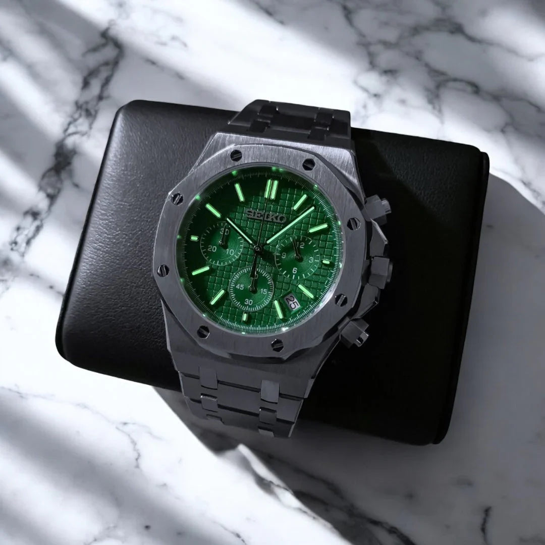Seiko Mod Royal Oak Chronograph "Green"