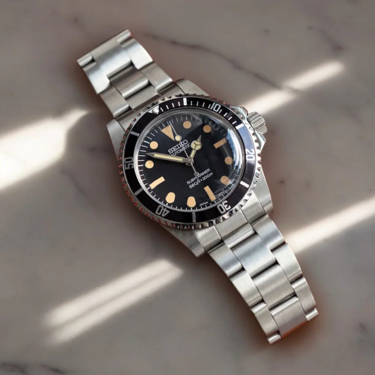 Seiko Mod Submariner "Vintage Black"