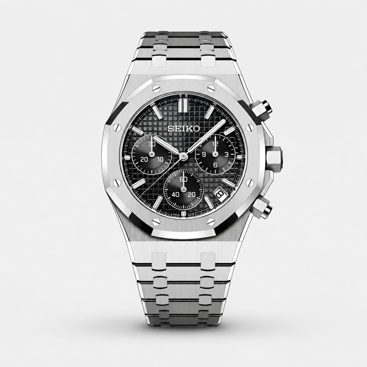 Seiko Mod Royal Oak Chronograph "Black"