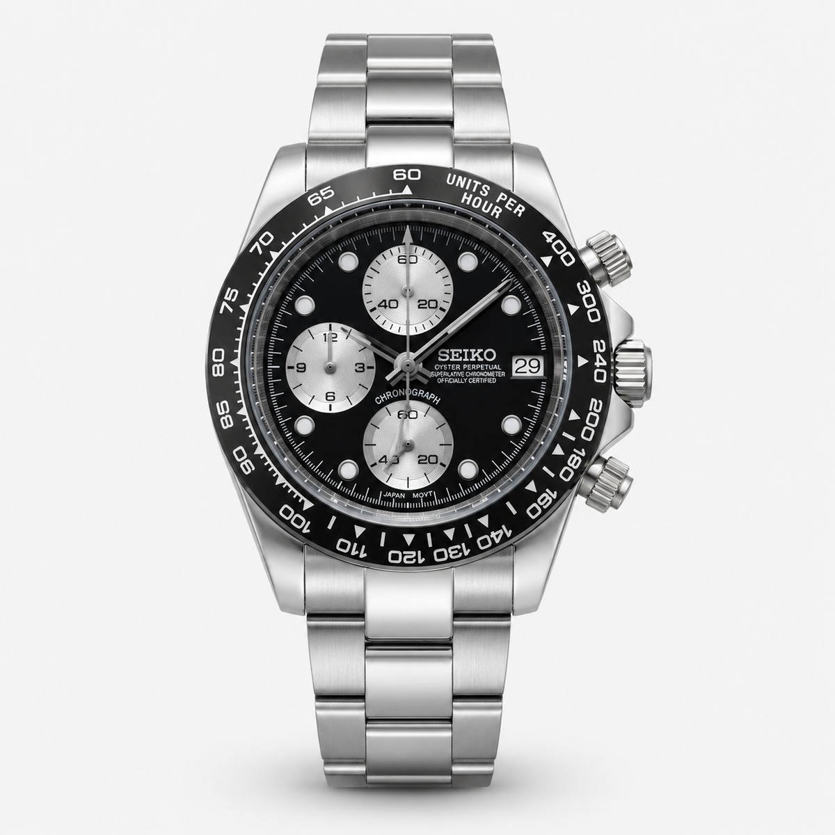 Seiko Mod Daytona "Day Black"