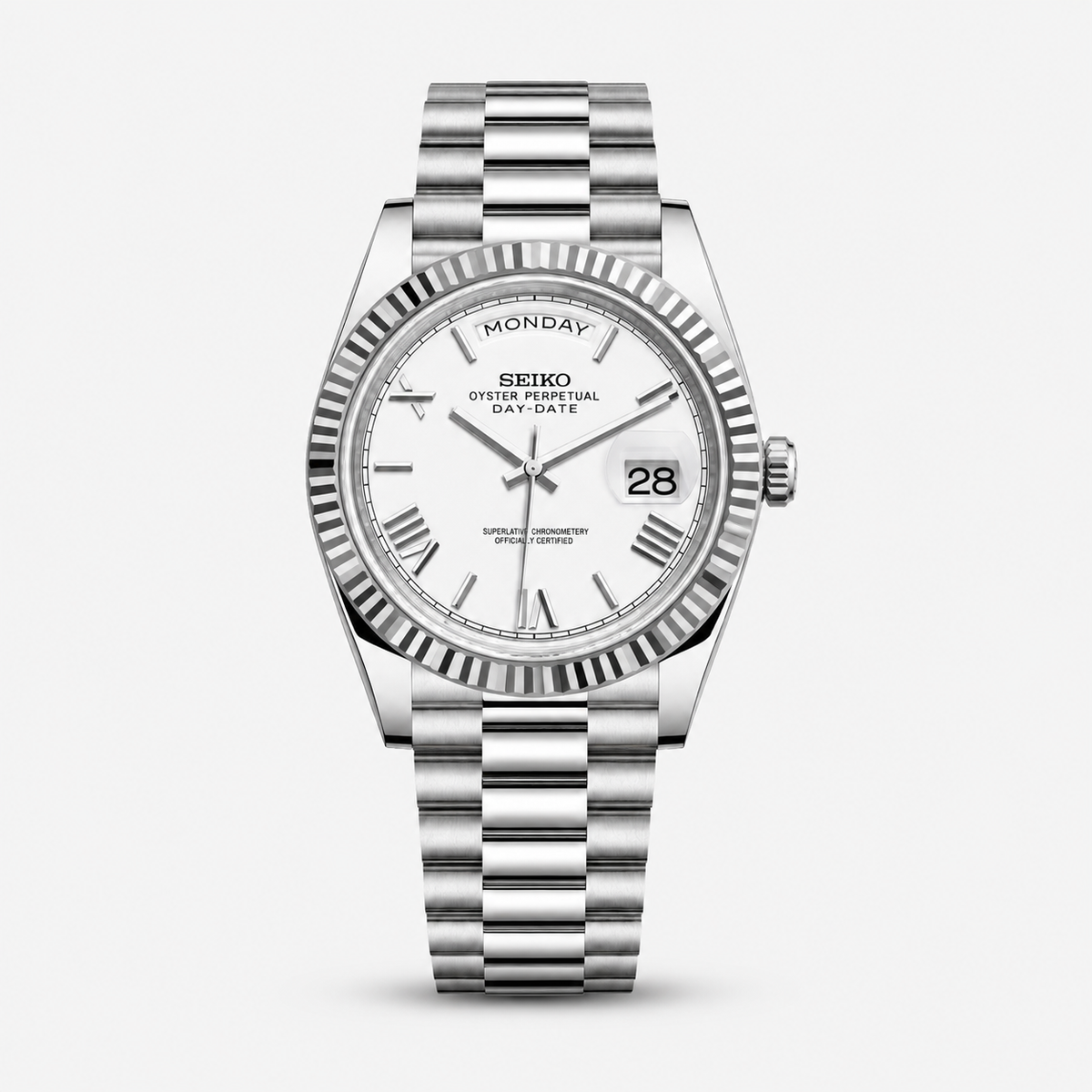 Seiko Mod Day-Date "Royal White"