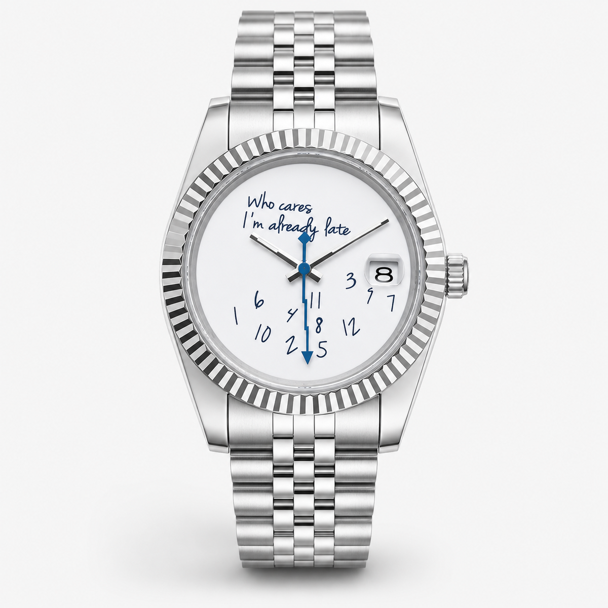 Seiko Mod Datejust White "Who Cares"